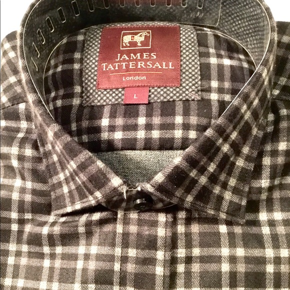 NWT MENS JAMES TATTERSALL BUTTON UP SHIRT L/S - Picture 2 of 3